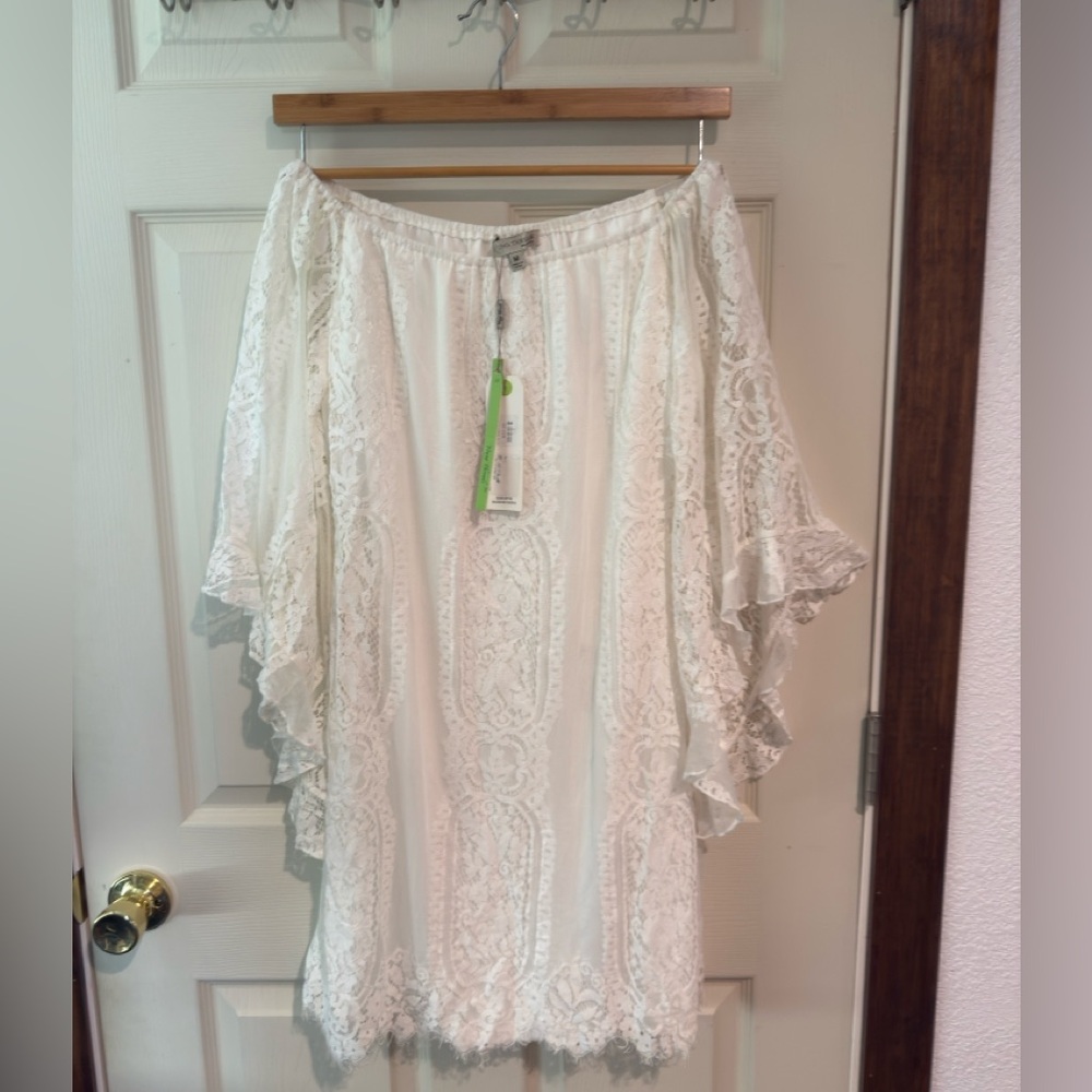 Cream Ruffled Mini Dress for Brides